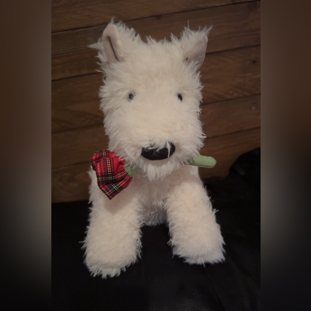Jellycat Munro Scottie Dog with Rose